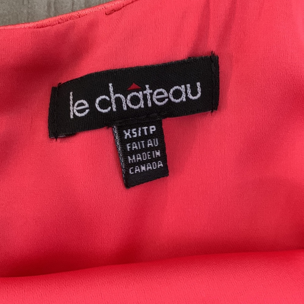 Le Château coral satin dress - Picture 12 of 15